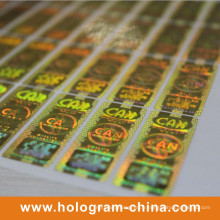 Étiquette laser hologramme de sécurité anti-faux or